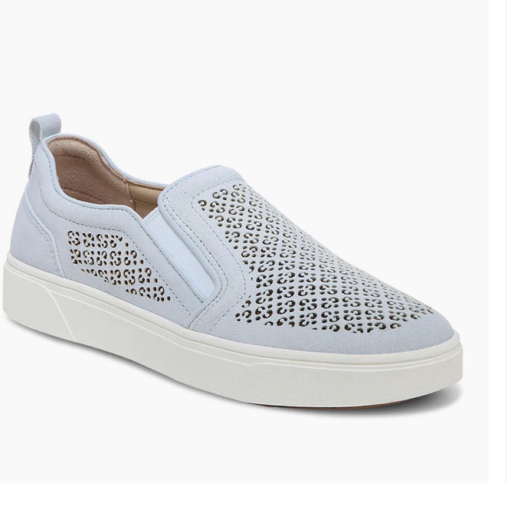 Vionic Suede Leather Kimmie Perfect Sneaker in Ballad Blue size 9 US